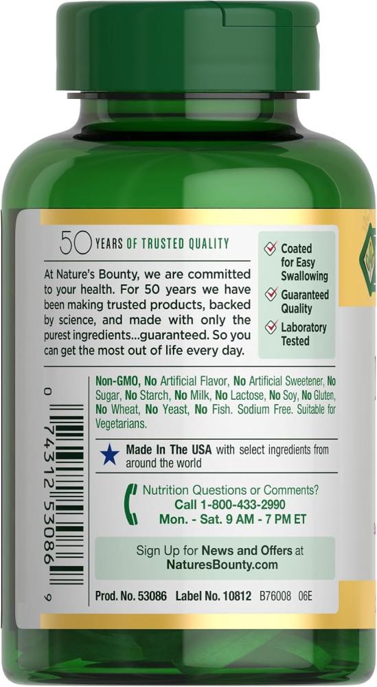 Nature's Bounty Magnesium, Bone and Muscle Health, Tablets, 500 mg, 200 Ct