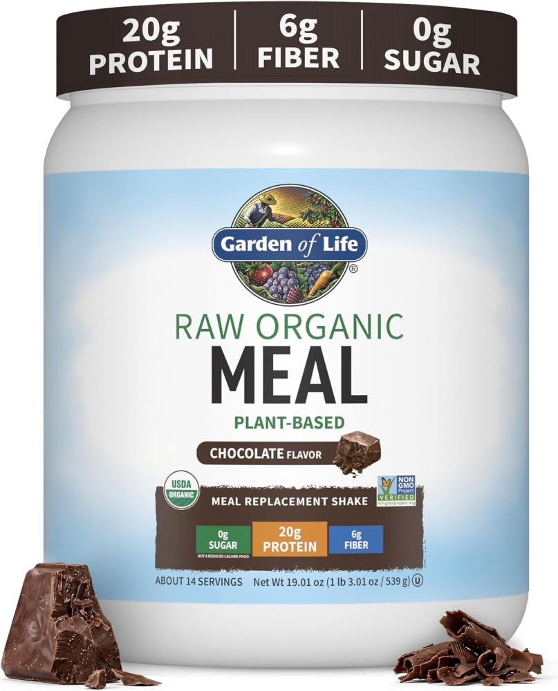 Garden of Life Raw Organic Shake & Meal Replacement, Chocolate Cacao, 1.1lbs (509g)