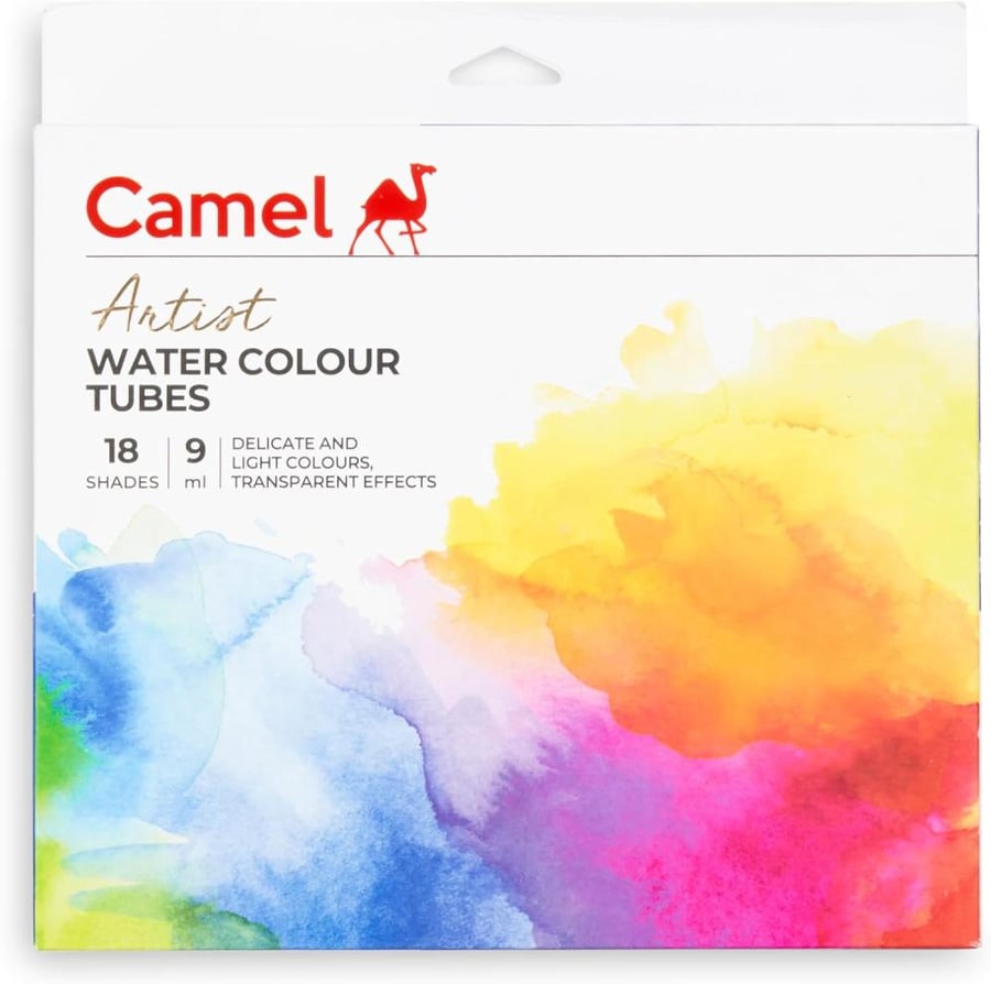 CAMLIN CAMEL ARTISTS WATER COLOURS 18 SHADES X 9 ML
