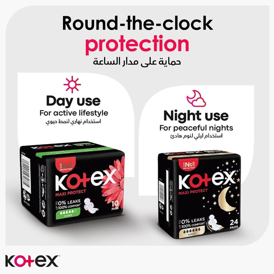 Kotex Maxi Protect Core Super 30 Pads