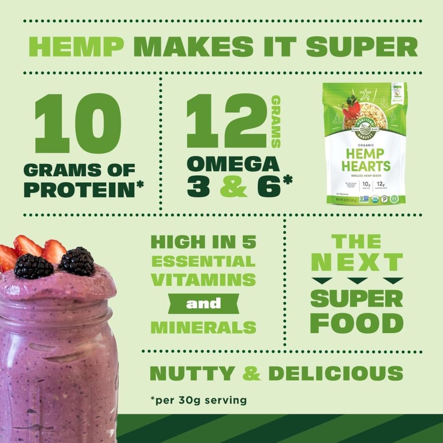 Manitoba Harvest Organic Hemp Hearts Shelled Seeds (7oz)