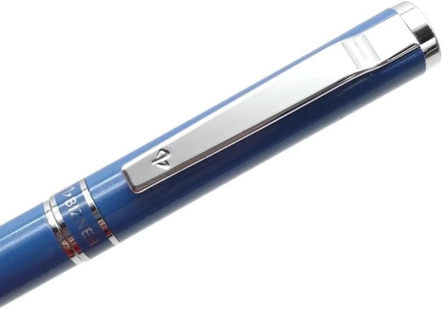 Flexoffice Bizner BIZ-12 Premium Screw Cap Ballpoint Pen, Blue