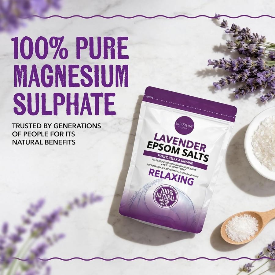 Elysium Spa Natural Lavender Epsom Salts 450G