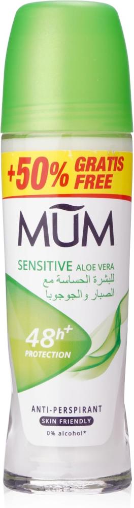 Mum Sensitive Aloe Vera Roll on Deodorant for Unisex 75 ml