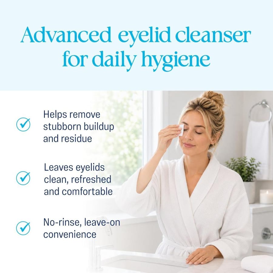 OCuSOFT Lid Scrub PLUS Foam- Moderate to Severe Eyelid Conditions - Instant Foaming Eyelid & Eyelash Cleanser - Extra Strength Daily Eyelid Cleanser to Remove Oil, Dirt, Pollen & Eye Makeup-1.68 fl oz