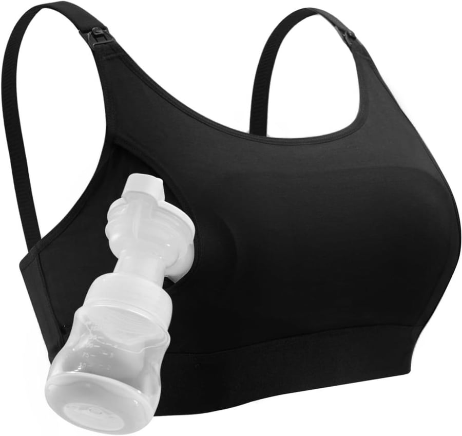 Hands Free Pumping Bra, Momcozy Adjustable Breast-Pumps Holding and Nursing Bra, Suitable for Breast Pump by Spectra, etc