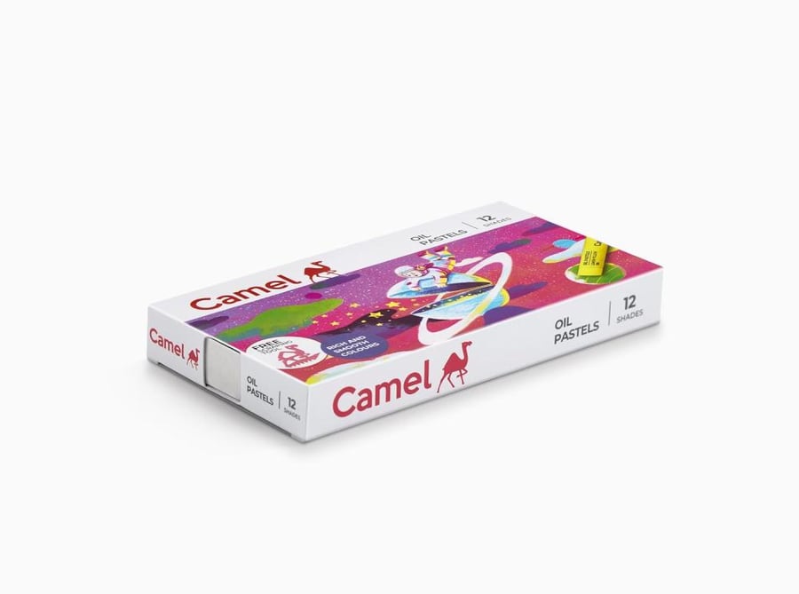 Camel 4329538 Oil Pastel, Assorted, 12 Pieces