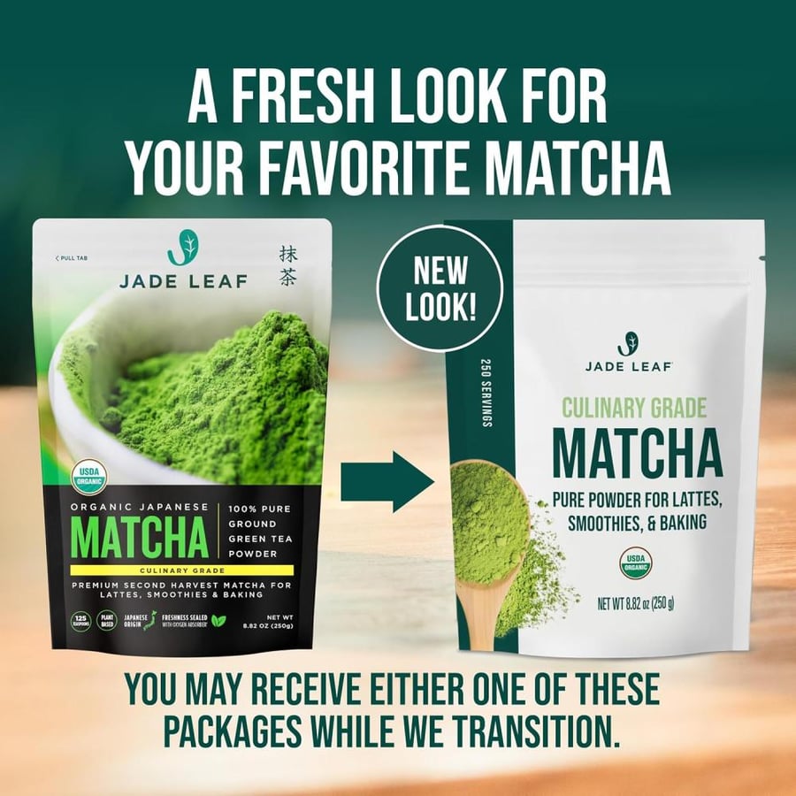 Jade Leaf Matcha Powder, Organic Culinary Grade, 250g / 8.8oz