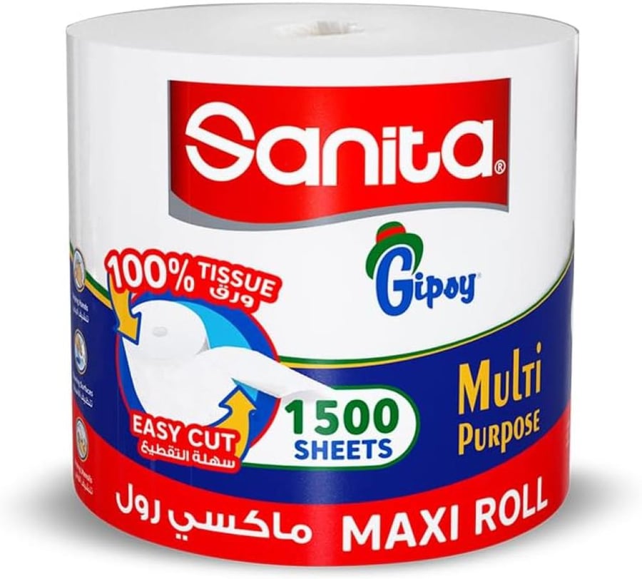 Sanita Gipsy 1500 Sheets Maxi Tissue Roll