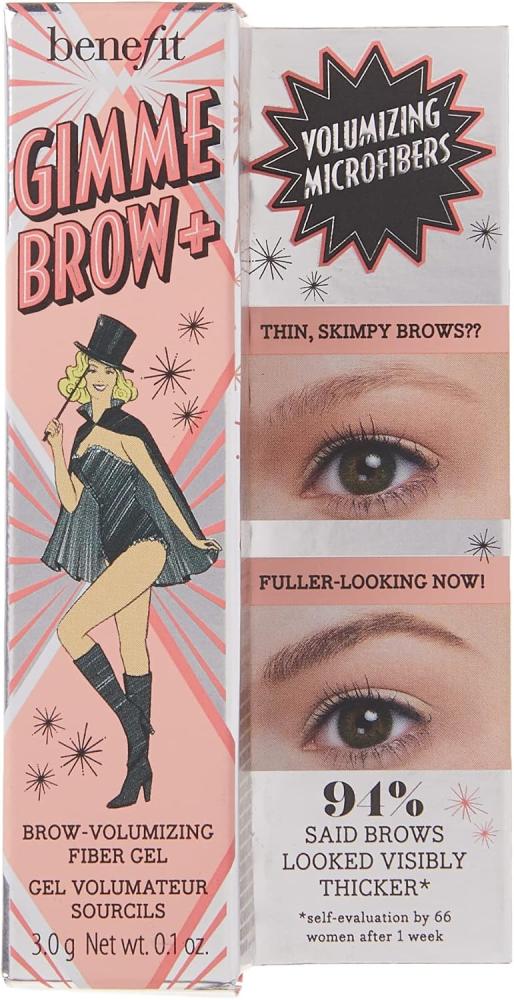 Benefit Cosmetics Gimme Brow+ Volumizing Brow Gel, 4 Medium Warm Deep Brown, 0.1oz/3.0g