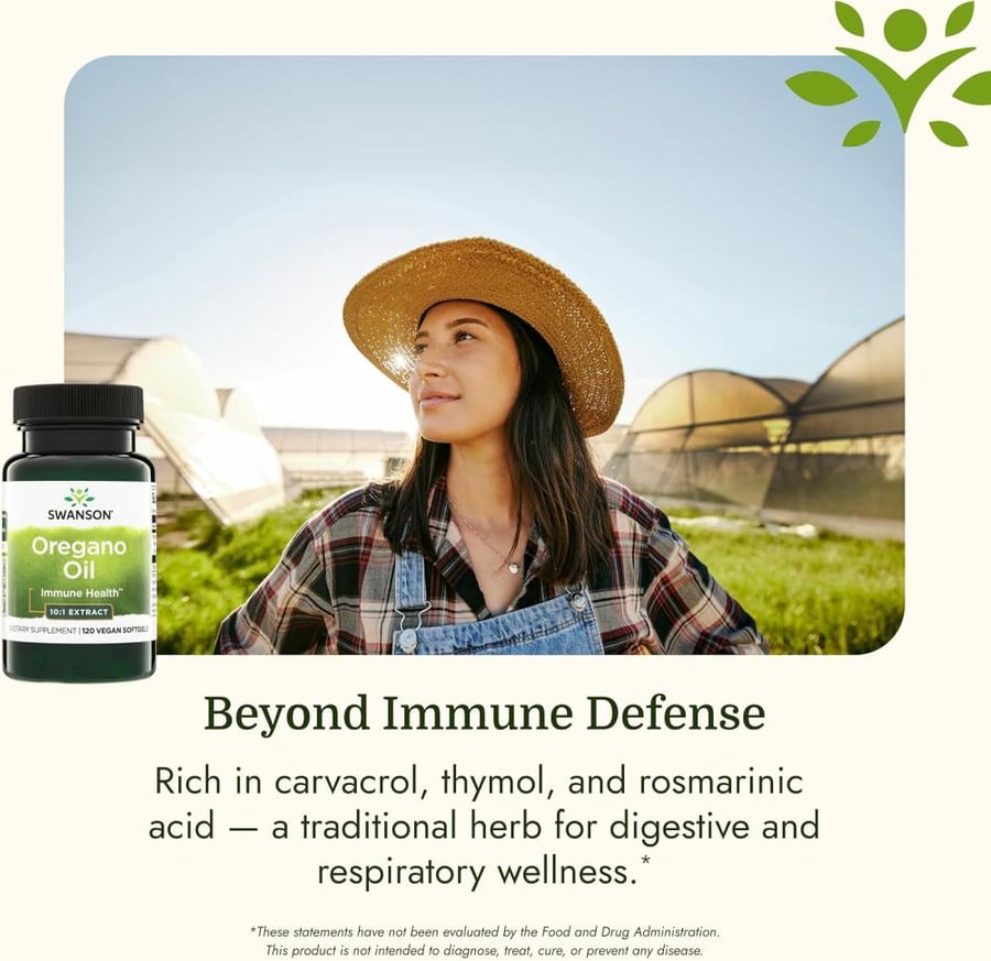 Swanson Oregano Oil 10:1 Ext 150 Mg 120 Softgels