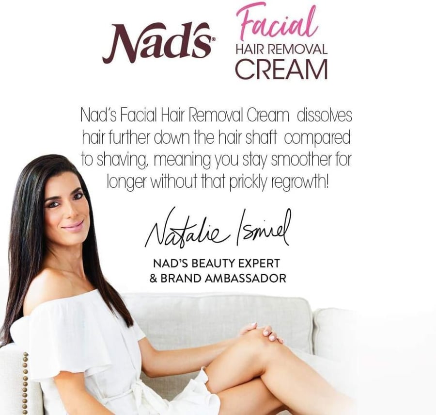 Nad's Facial Hair Removal Cream and Soothing Balm, All Skin Types, Face hair Remover, 28g (packaging may vary)