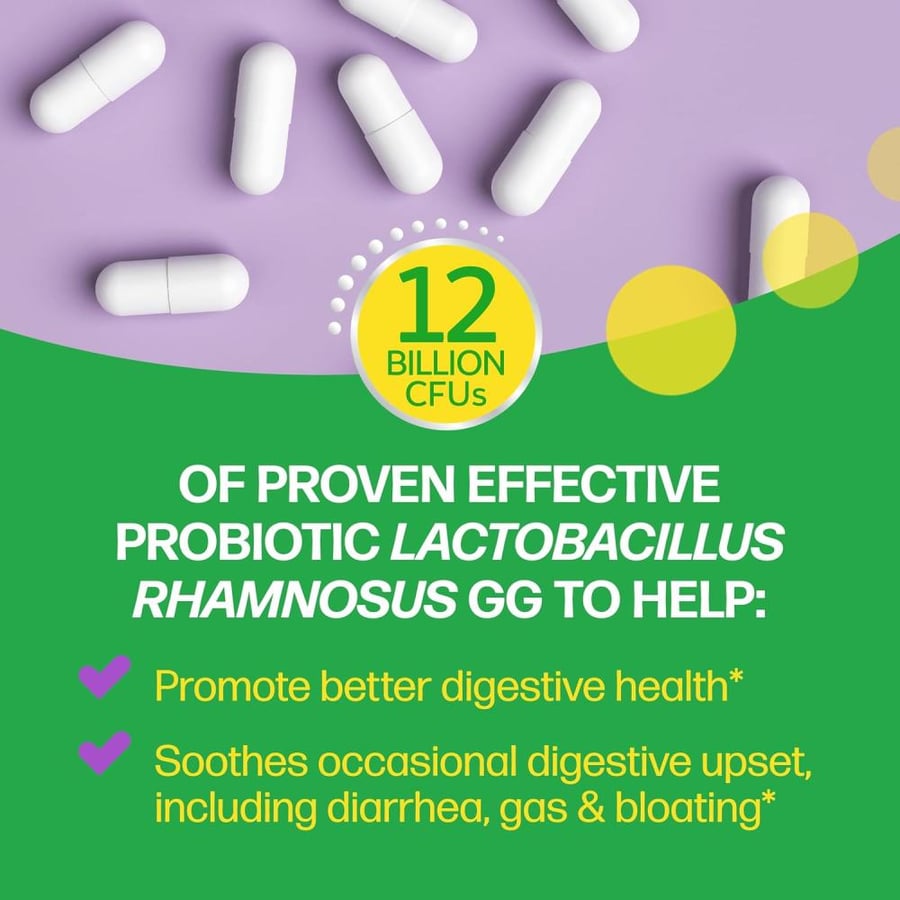 Culturelle Pro Strength Daily Probiotic, Digestive Health Capsules, Naturally Sourced Probiotic Strain Proven to Support Digestive and Immune Health, Gluten and Soy Free, 60 Count
