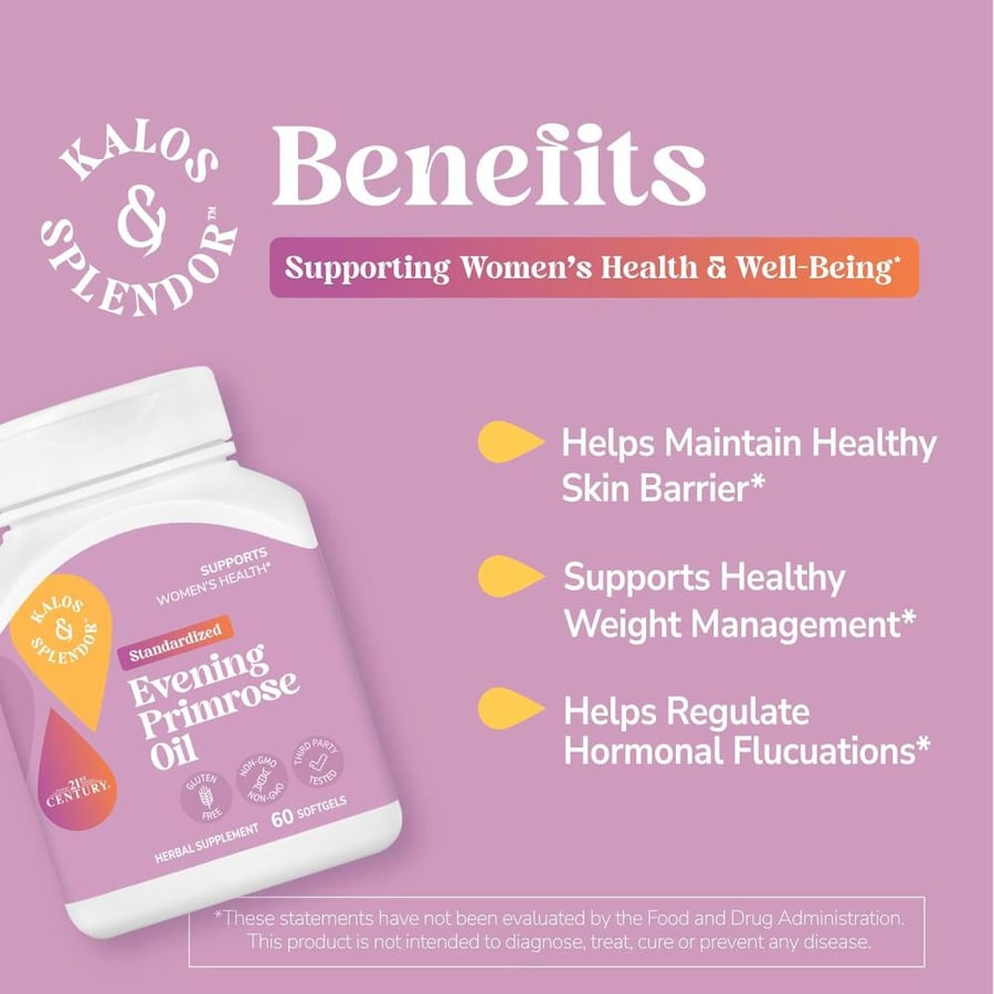 21st Century Evening Primrose Oil Womens Health Support - 60 Softgels