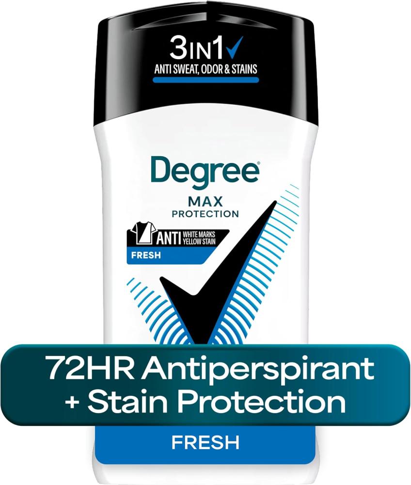Degree Men UltraClear Antiperspirant Deodorant Fresh, Pack of 12, 72-Hour Sweat & Odor Protection Antiperspirant For Men With MotionSense Technology 2.7 oz