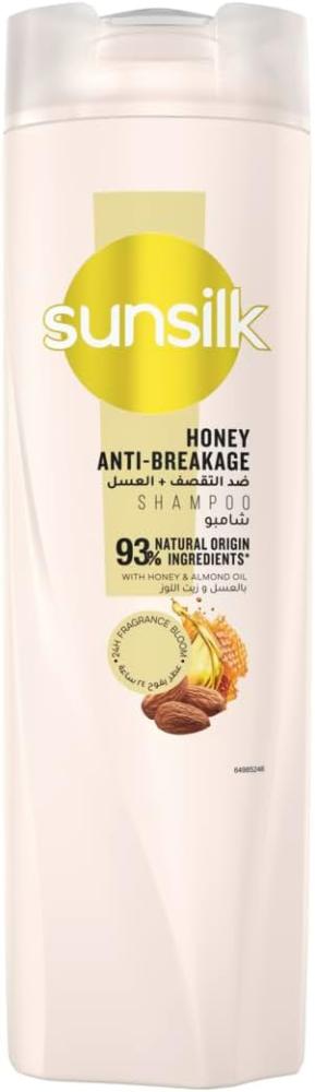 Sunsilk Natural Recharge Anti-Breakage Shampoo with Honey & Almond Oil, Helps Reduce Hair Breakage, Up to 5X Stronger Hair, 24H Fragrance Bloom, 400 ml