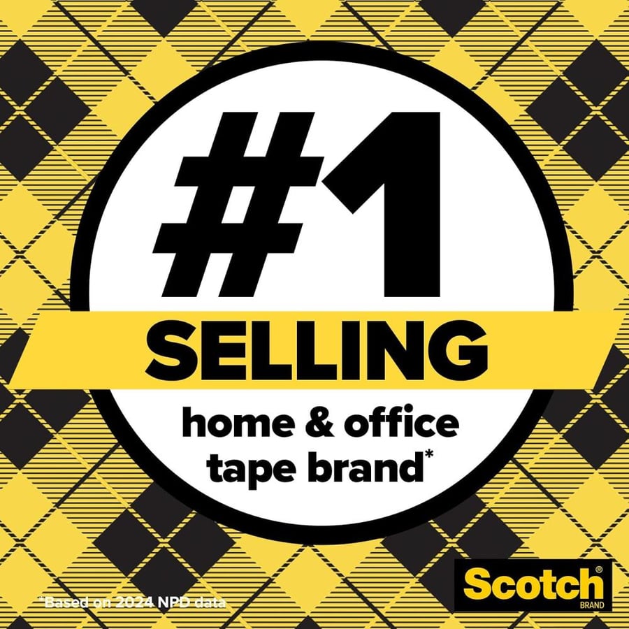 Scotch Double Sided Tape, Permanent, 1/2 in x 400 in, 2 Dispensers/Pack (137DM-2)