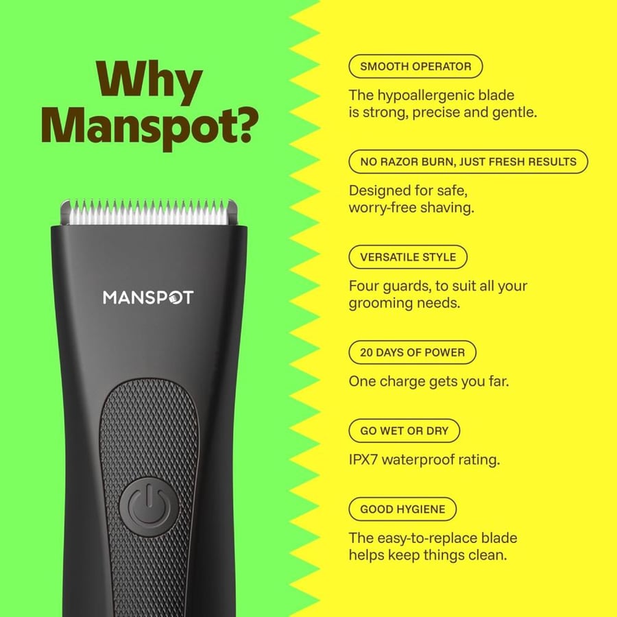 Electric Body Hair Trimmer Bikini Trimmer for Women, Pubic Hair Shaver for Women -Electric Hair Shaver Razors, Shaving Sets,with 3 Guards,Replaceable Hypoallergenic Ceramic Blade,Wet/Dry White