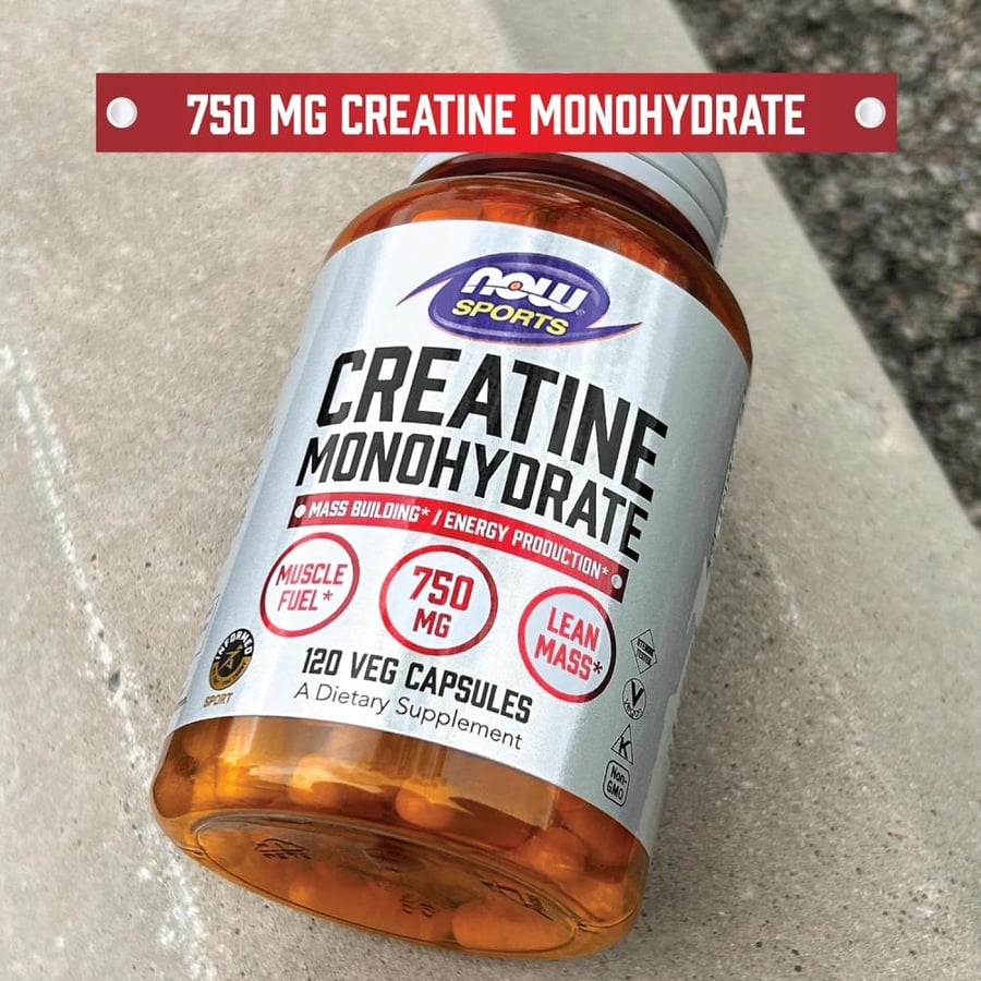 NOW Foods Sports Creatine Monohydrate (750mg, 120 Capsules)