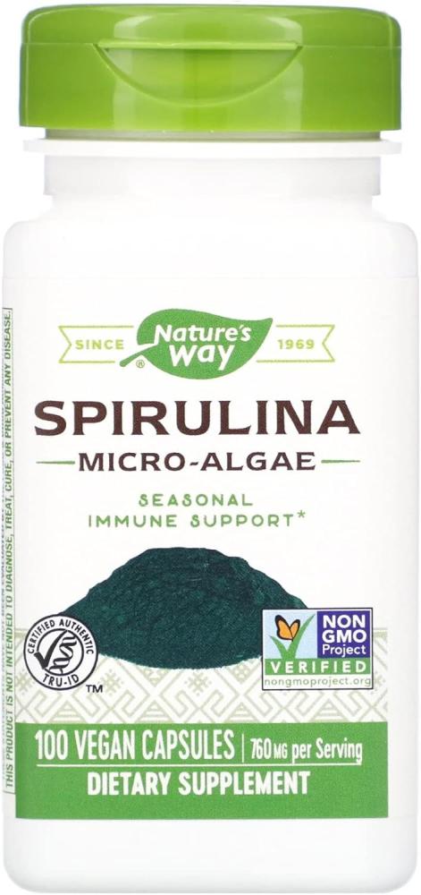Nature's Way Spirulina Micro-Algae Vegetarian Capsules - 380 mg, 100