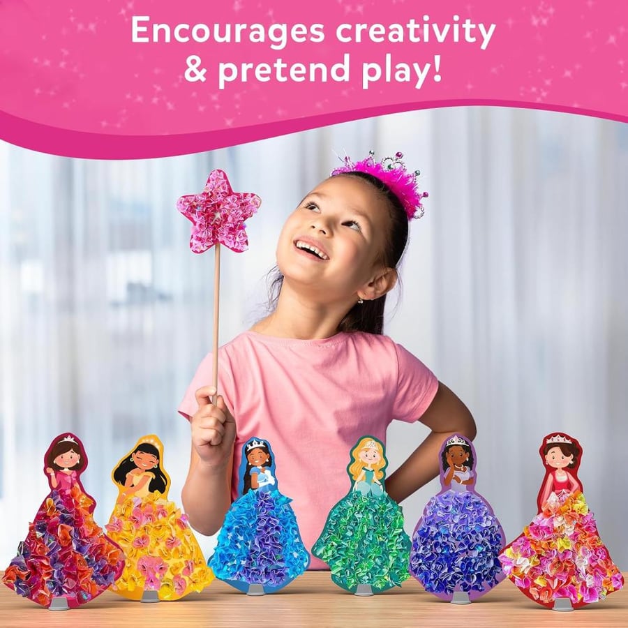 Skillmatics Poke-in Art - Magical Princesses, Mess-Free Fun for Kids, DIY Craft Kits, Creative Activity, Gifts for Girls & Boys Ages 4, 5, 6, 7, 8, 9