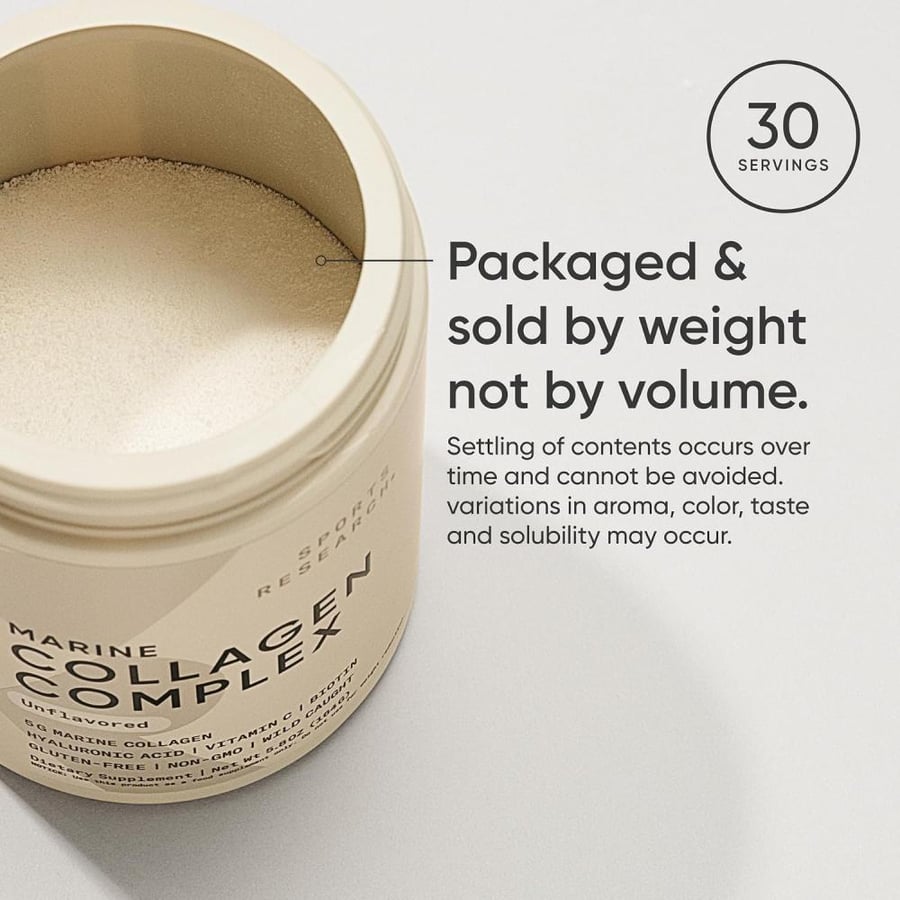 Sports Research Unflavored Beauty Complex Marine Collagen, 163g