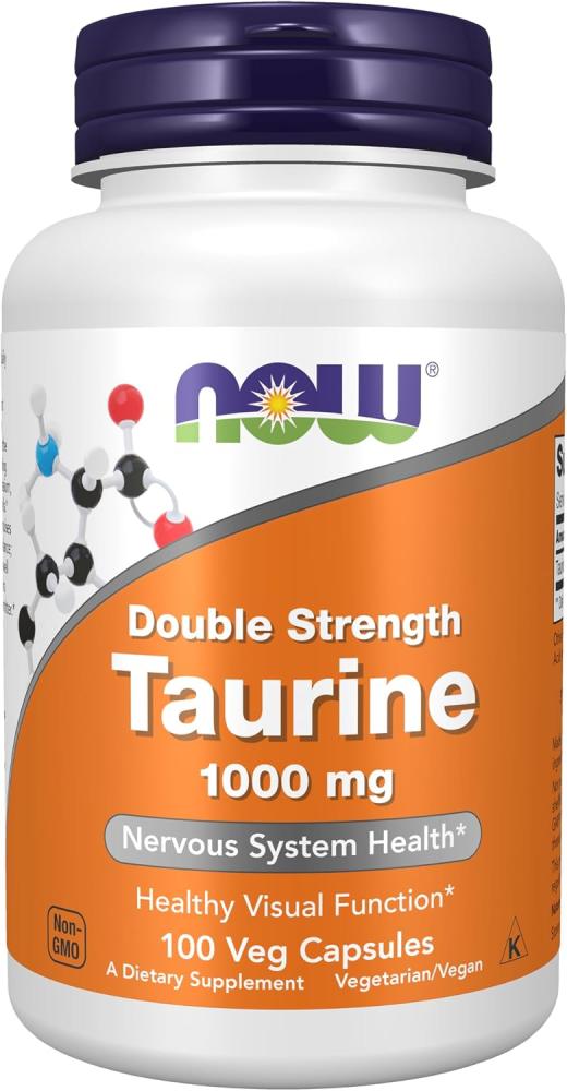 Now Foods, Taurine, Double Strength, 1,000 Mg, 100 Capsules