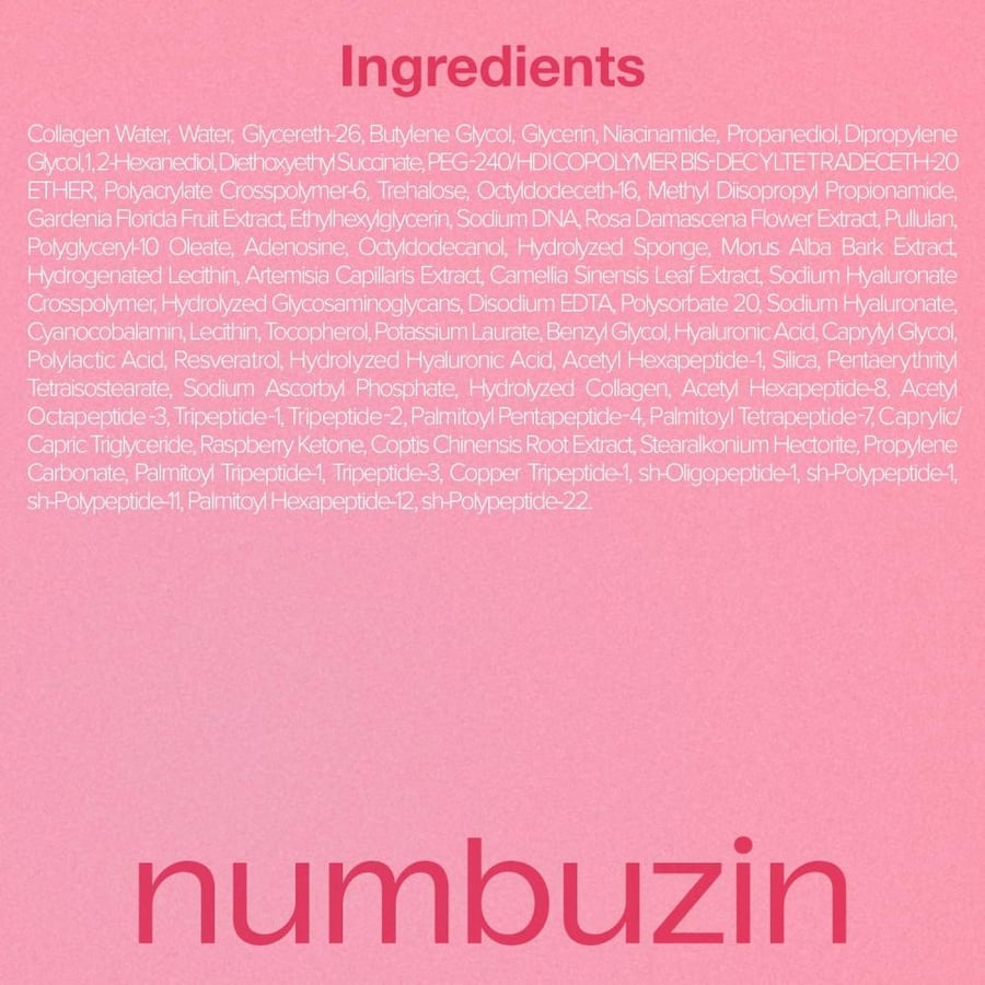 numbuzin No.2X Serum | Rose PDRN Collagen 2X Plumping Serum | Glowing, Hydrating, Firming, Korean Skincare | Collagen, Peptides, PDRN | for Dry, Combination skin | 1.01 fl.oz.