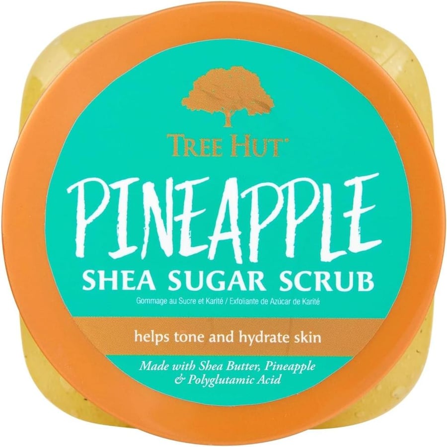 Tree Hut Shea Sugar Exfoliating Body Scrub Pineapple, 18 oz