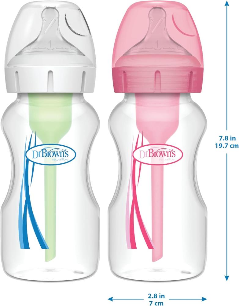 Dr. Brown's Options+ Wide-Neck Baby Bottle, 9 Ounce