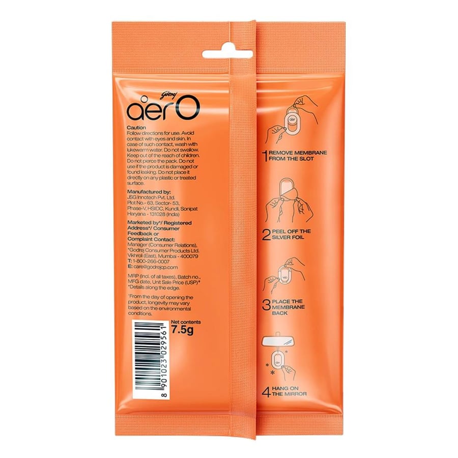 Godrej aer O – Hanging Car Air Freshener | Car Accessories | Musk After Smoke (7.5g)