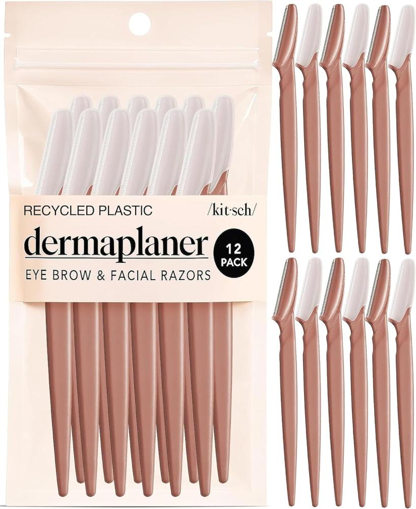 Kitsch 12 pcs Dermaplane Razor for Women Face - Terracotta