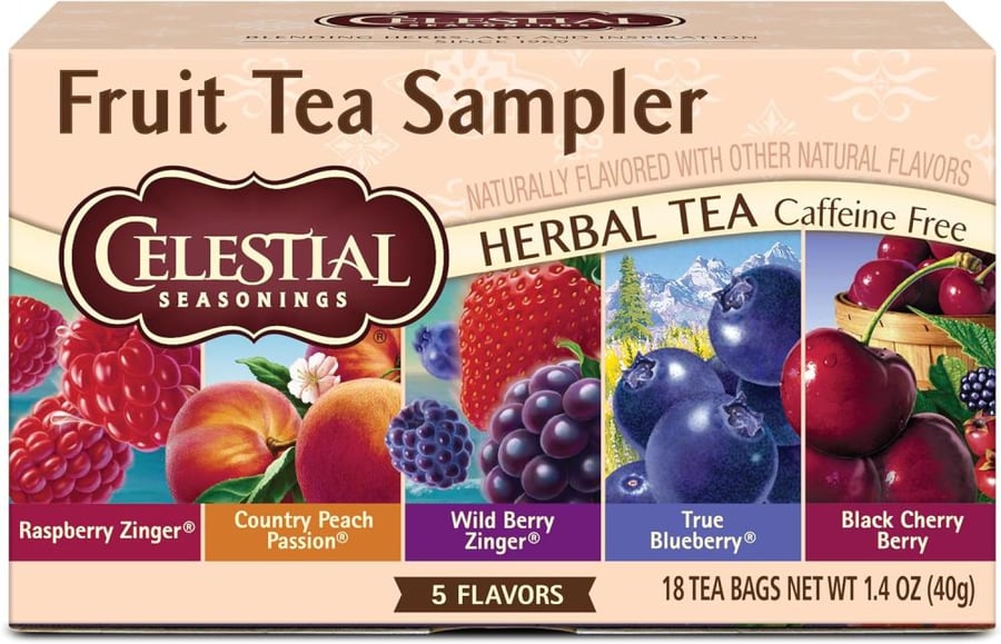 Celestial Seasonings Herbal Tea Fruit Sampler - 18 Tea Bags (Pack of 1)