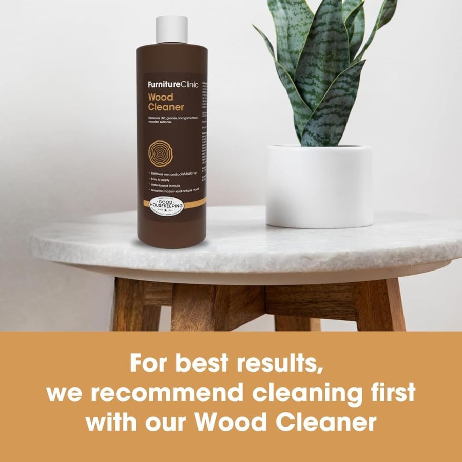 Furniture Clinic Cooked Linseed Oil for Wood Care Treatment - Indoor/Outdoor Protection on Surfaces: Furniture, Garden Furniture, Worktop, Stone, Metal, Gloss Finish 250ml