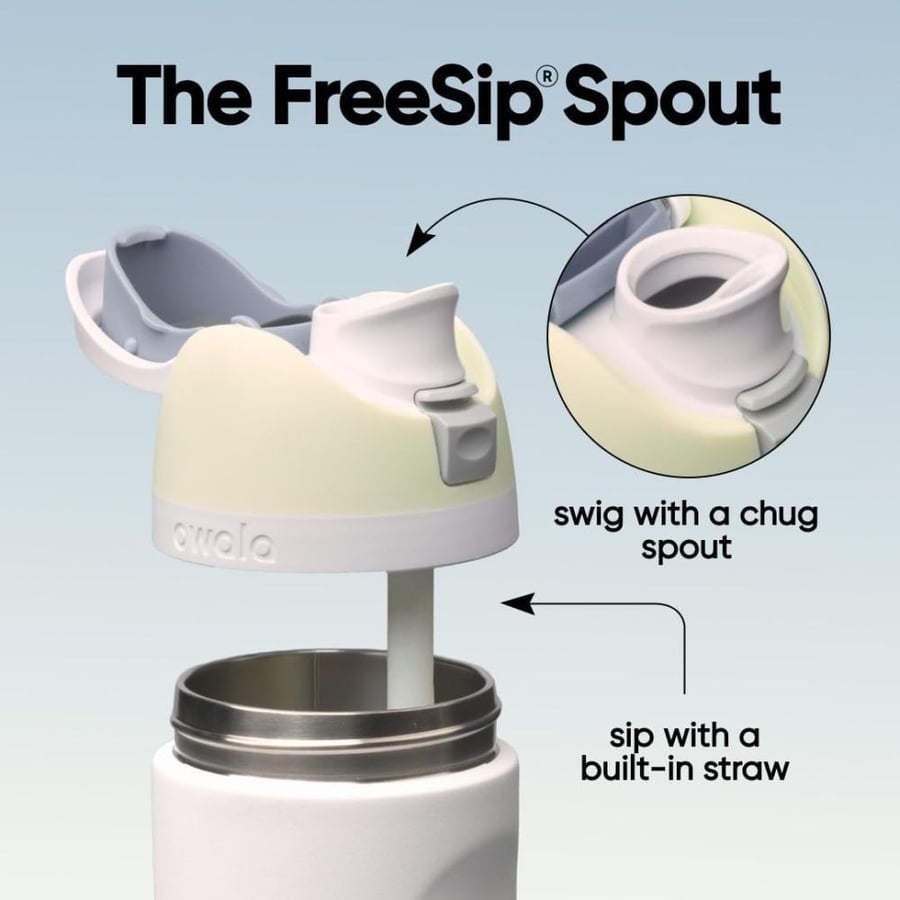 Owala FreeSip - Stainless Steel - 24-oz. - Mint/White (Iced Breeze) (Amazon) (A7)