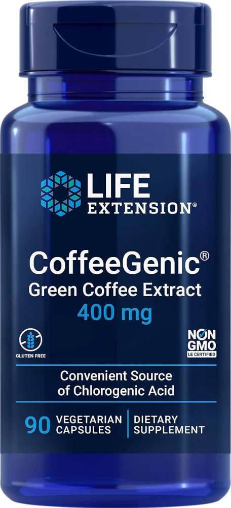 Life Extension, CoffeeGenic, Green Coffee Extract, 400 mg, 90 Vegetarian Capsules
