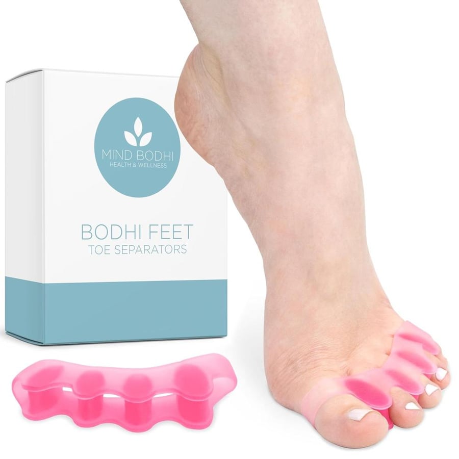 MIND BODHI HEALTH & WELLNESS Toe Separators - Correcting Bunions and Restoring Toes to Their Original Shape - For Men and Women - Toe Spacers Bunion Corrector – Pink