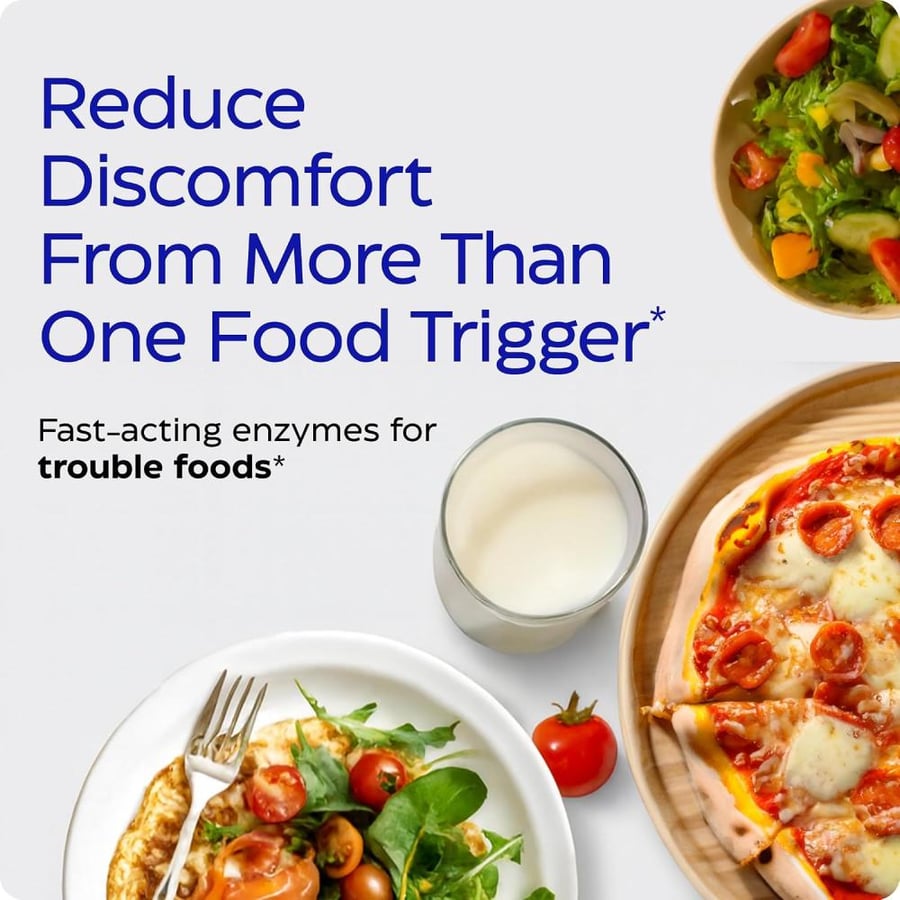Enzymedica Digest Spectrum, Digestive Enzymes for Multiple Food Intolerances, Offers Fast-Acting Gas & Bloating Relief, 30 Count