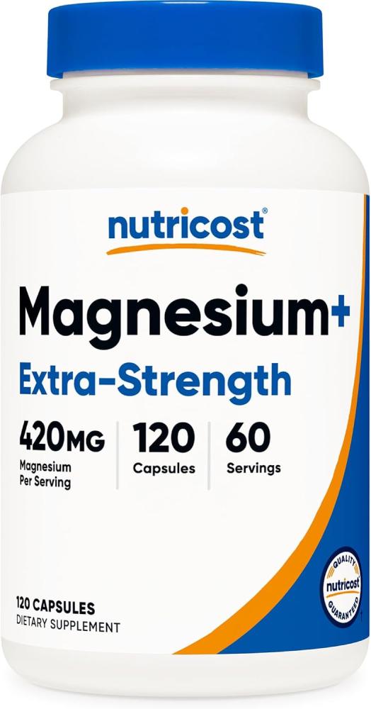 Nutricost Magnesium Glycinate 420mg, 120 Capsules - 60 Servings, Non-GMO, Gluten Free, Vegetarian Friendly