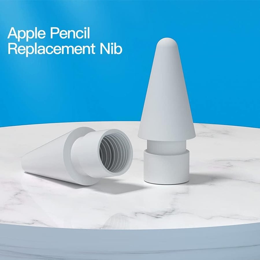 AWINNER Replacement Tips Compatible with Apple Pencil 2 Gen iPad Pro Pencil - iPencil Nib for iPad Pencil 1 st/Pencil 2 Gen White 4 Pack