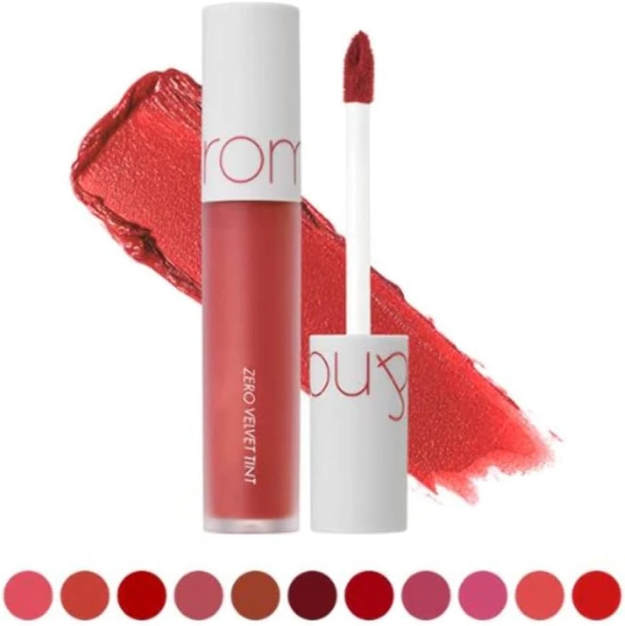 rom&nd Zero Velvet Tint 25 NERD PINK, Velvety Matte Finish, Liquid Lip Tint, Long Lasting, Creamy, Non-Drying, Smudge-Proof, Richly Pigmented, Smooth Texture