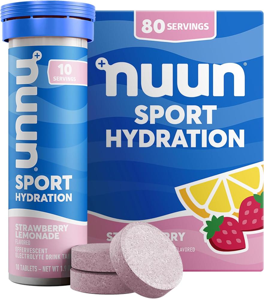 Nuun Sport: Electrolyte Drink Tablets, Strawberry Lemonade,(8 count)(Pack of 1)(10 servings each)