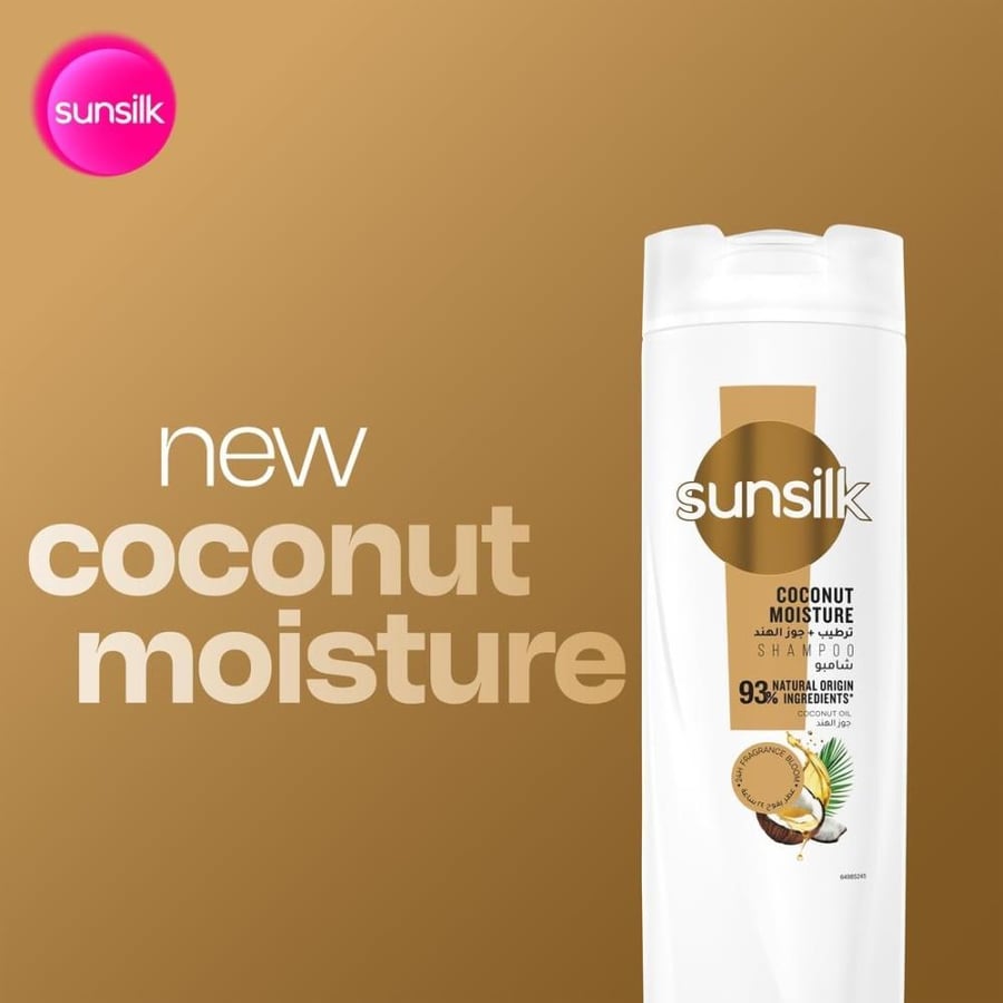 SUNSILK Shampoo, Coconut Moisture 24H fragrance bloom, 400ml