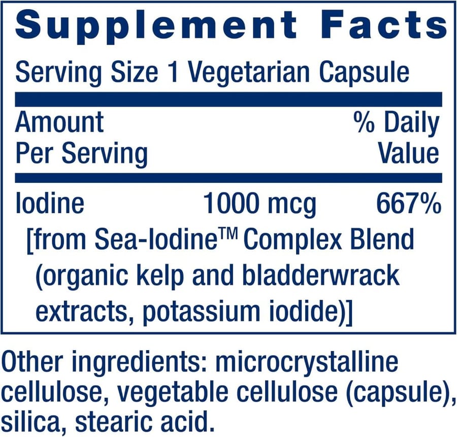 Life Extension, Sea-Iodine, 1,000 mcg, 60 Vegetarian Capsules