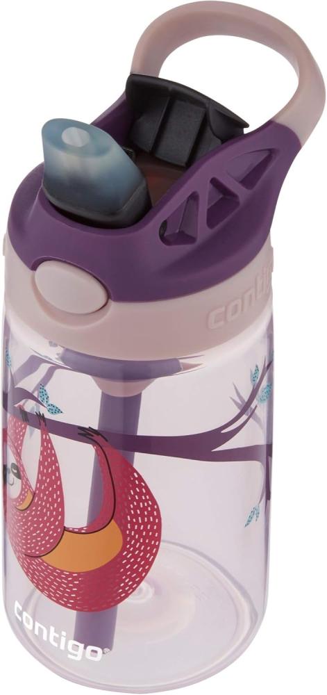 Contigo Kids Straw Water Bottle with AUTOSPOUT Lid, 14oz, Sloths