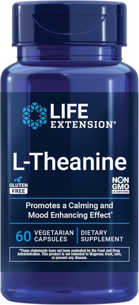 Life Extension, L-Theanine, 100 mg, 60 Vegetarian Capsules