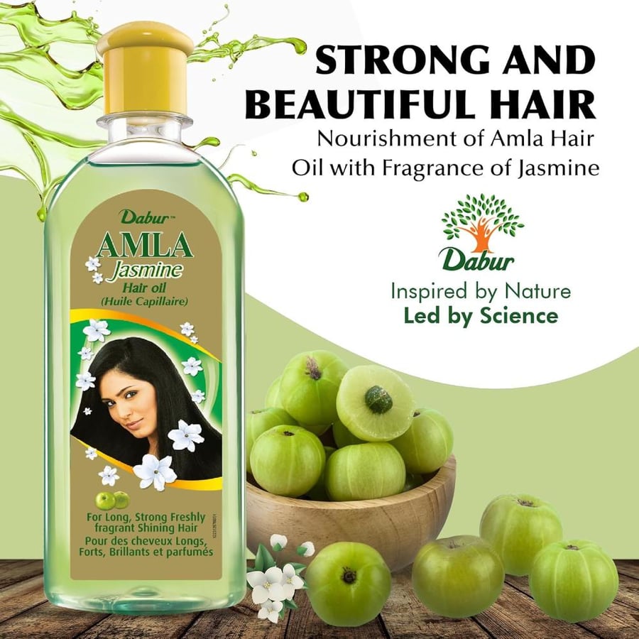 Dabur Amla Jasmine Hair Oil 200ml | For Strong, Nourished & Beautiful Shining Colored Hair