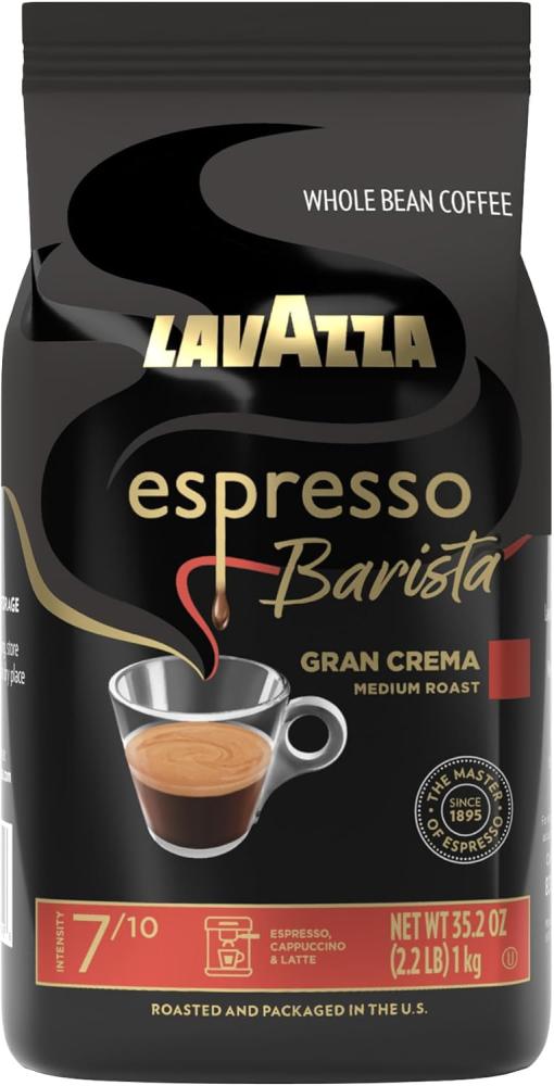 Lavazza Gran Cream Whole Bean Coffee Mix, Medium Roasted Espresso, 2.2 Pounds Bag