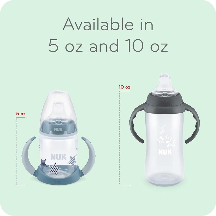 NUK Mickey Mouse Large Learner Cup 10oz 2pk – BPA Free, Spill Proof Sippy Cup