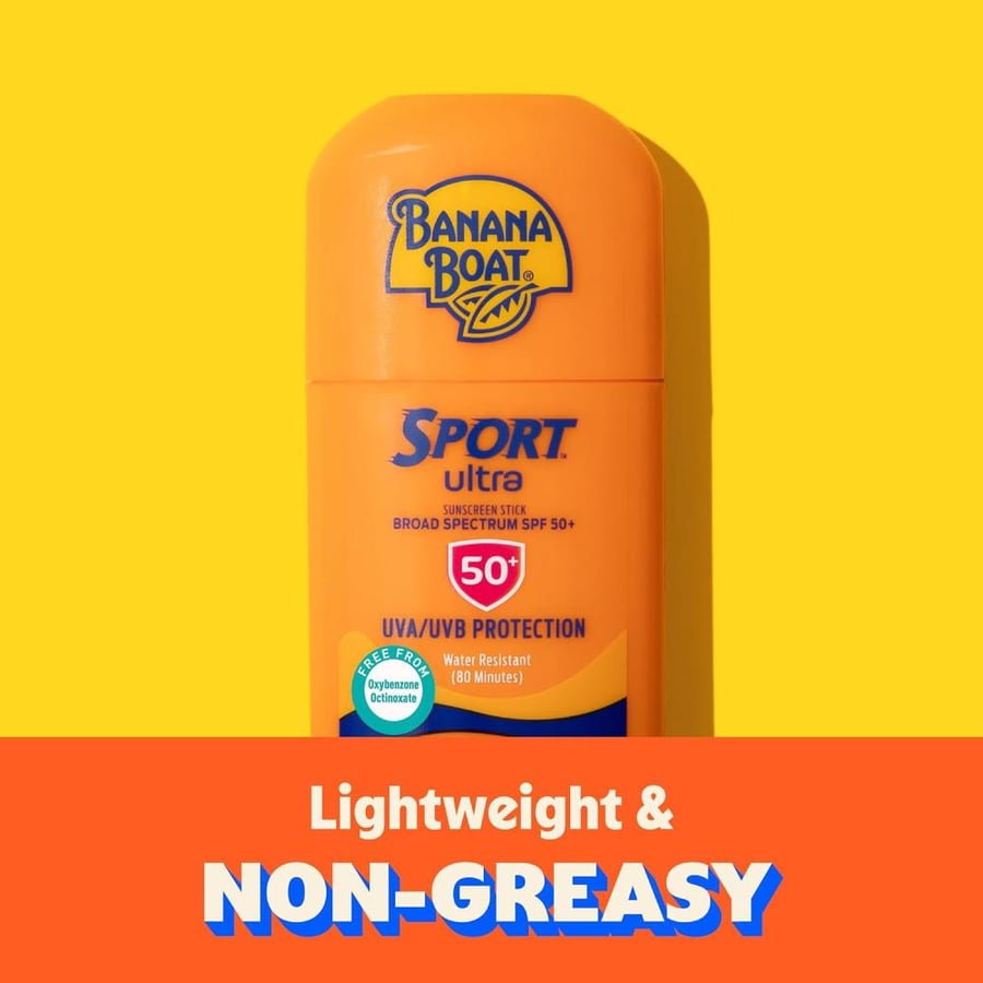 Banana Boat Sport Ultra Sunscreen Stick SPF 50, 1.5oz | Travel Size Sunscreen, Mini SPF Stick Sunblock, Oxybenzone-Free, 1.5oz